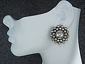 Taxco Mexico Sterling Silver Clip Earrings Dulce