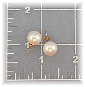 Earrings 14k Gold Cultured 11mm Pearl Stud Macys