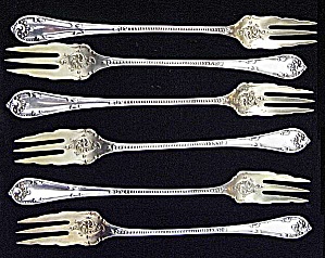 Sterling Silver Set Of Cocktail Forks (Rustic, Towle )