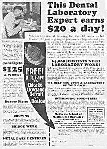 1926 Mechanical Dentistry/denture Ad