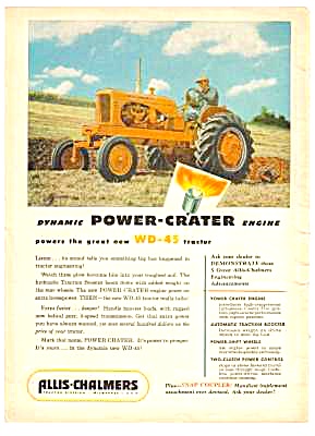 1953 Allis-chalmers Farm Tractor Magazine Ad