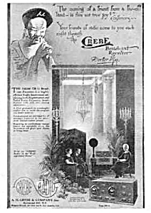 1924 Grebe Radio Broadcast Receiver Magazine Ad