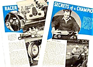 1940 Auto Racing Indianapolis Mag Article - Lou Meyer
