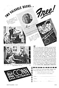 1945 Conn Musical Instruments Music Room Ad