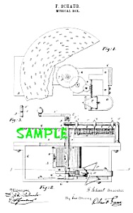 Patent Art: 1800s Criterion Disk Music Box - Matted