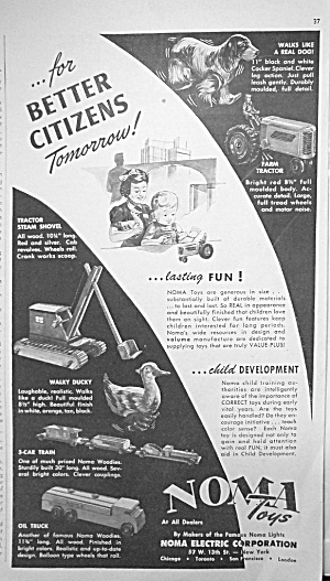 1945 Noma Construction Toy Ad