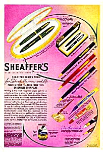 1939 Sheaffer Pens And Pencils Ad