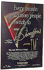 1952 Sheaffer Fountain Pen Color Ad