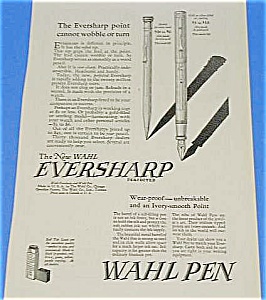 1925 Wahl Fountain Pen/pencil Ad - Cool