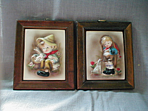 Framed Chalkware Pictures