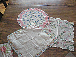 Three Flowered Handkerchiefs