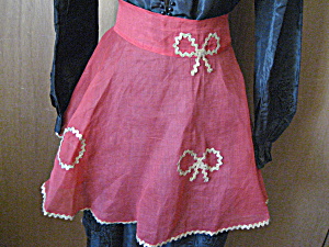 Christmas Apron With Gold Ribbon