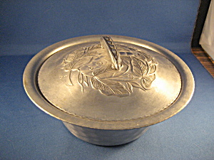 Lidded Aluminum Bowl With Pyrex Dish Inside