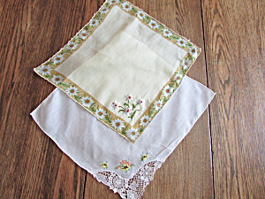 Two Flowered Handkerchief